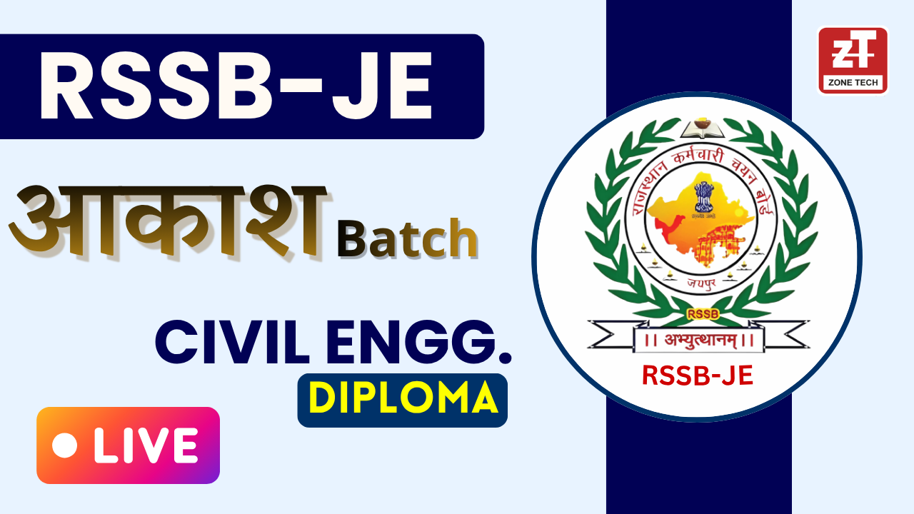 RSSB JE Civil (Diploma) Live From Classroom 