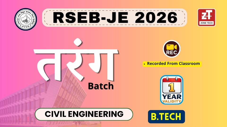 RVUNL / RSEB JE CIVIL (B.Tech) Classroom Recorded 