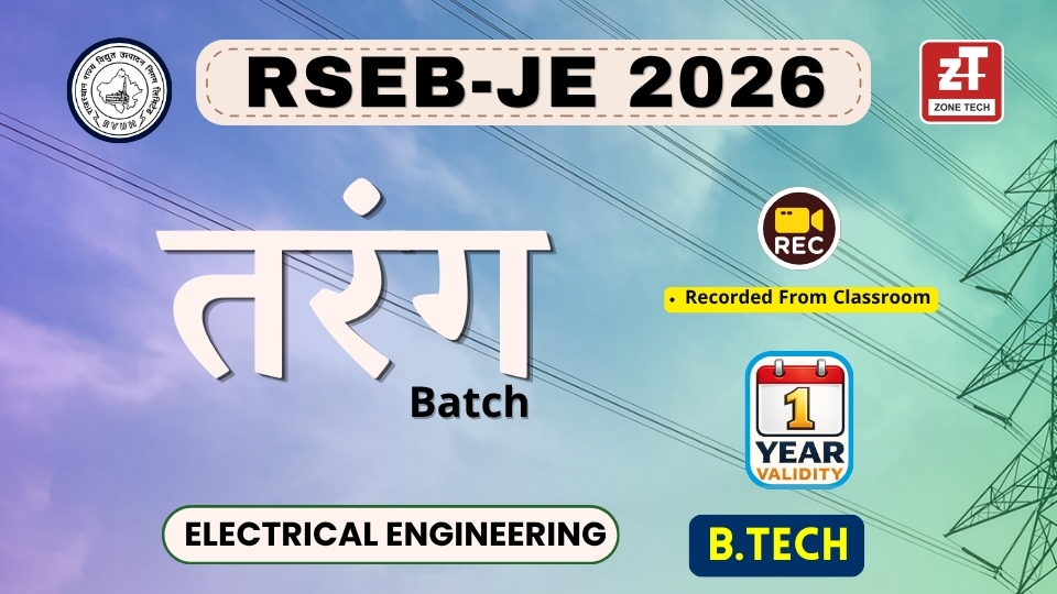 RVUNL / RSEB JE Electrical (B.Tech) Classroom Reco